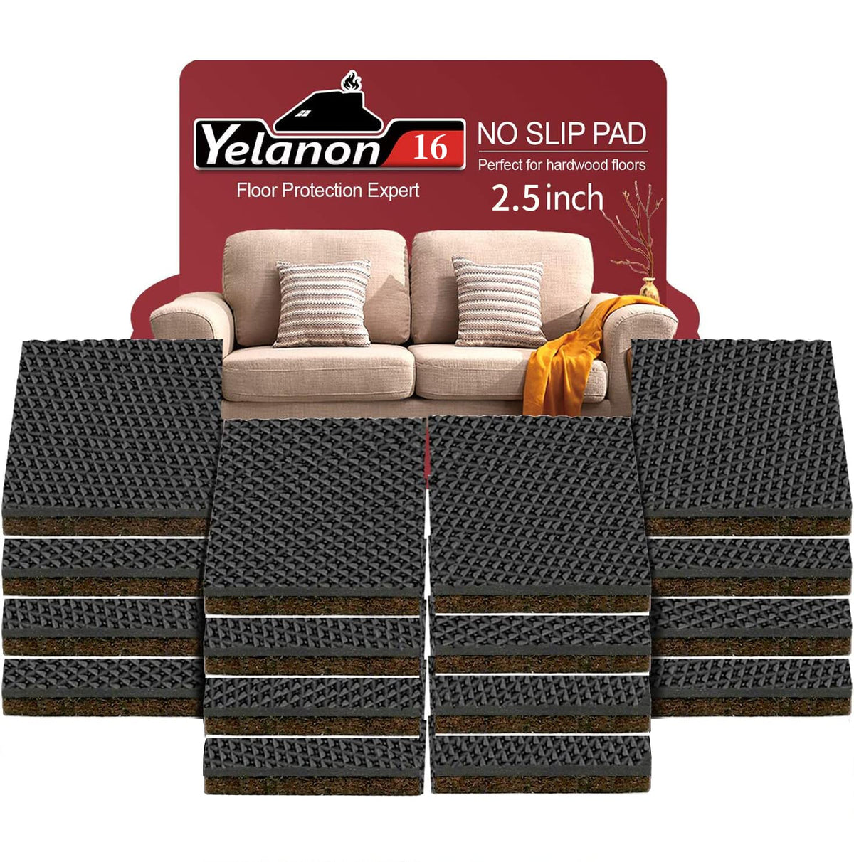 16pcs 2.5" Square