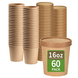Paper Soup Cups with Lids Ice Cream Pint Containers