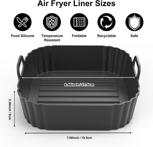 Square_Silicone_Air_Fryer_Liners_2_Pack_5-6.5QT_for_Ninja_AF141/181