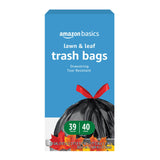 Amazon Basics Lawn & Leaf Drawstring Trash Bags, Unscented