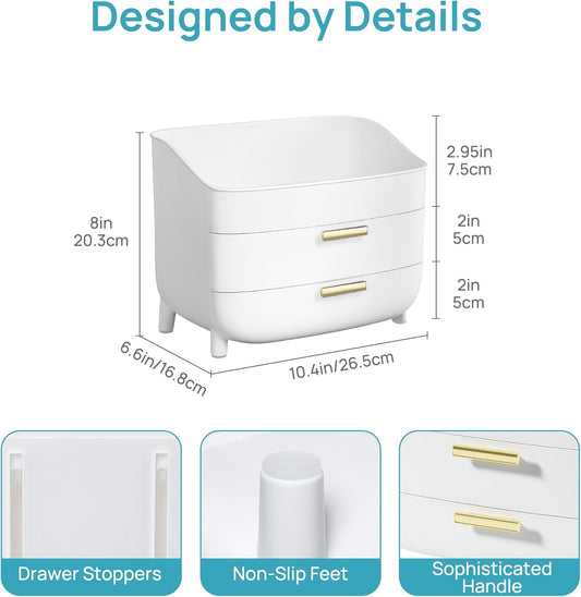 Vtopmart_3-Tier_Skincare_Makeup_Organizer_with_Drawers,_White