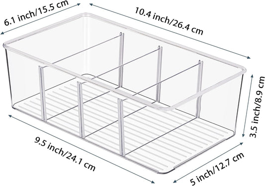 Vtopmart_4_Pack_Food_Storage_Organizer_Bins,_Clear_Plastic,_4_Compartments
