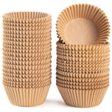 Caperci Standard Natural Cupcake Liners, Grease-Proof Paper Muffin Liners, Food-grade Baking Cups for Cupcakes, Muffins, Nuts