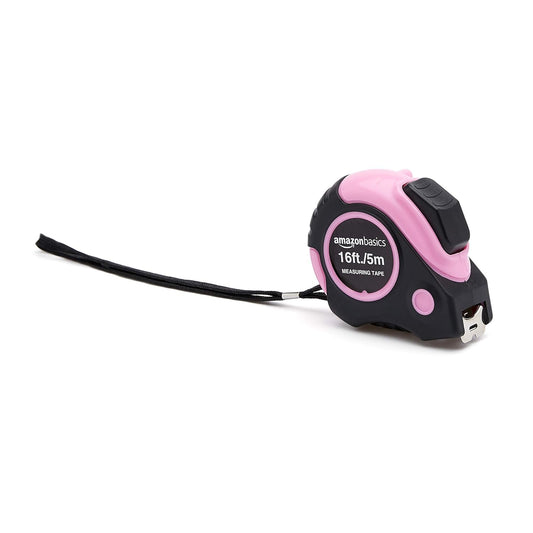 Amazon_Basics_Retractable_Tape_Measure_with_Metric_and_SAE_Measurements,_16ft/5m,_Belt_Clip,_Readable,_Pink