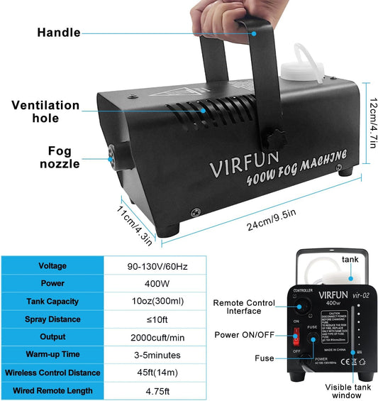 VIRFUN_Fog_Machine,_Smoke_Machine_with_Remote_Control_for_Halloween,_Party