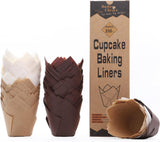 Bake Choice Natural Tulip Cupcake Liners for Baking Muffin Liners