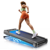 Walking Pad Treadmill with Auto Incline, Under Desk Walking Pad, Duty Walking Pad with Incline for Tall People with BT Speaker, RGB Light & APP