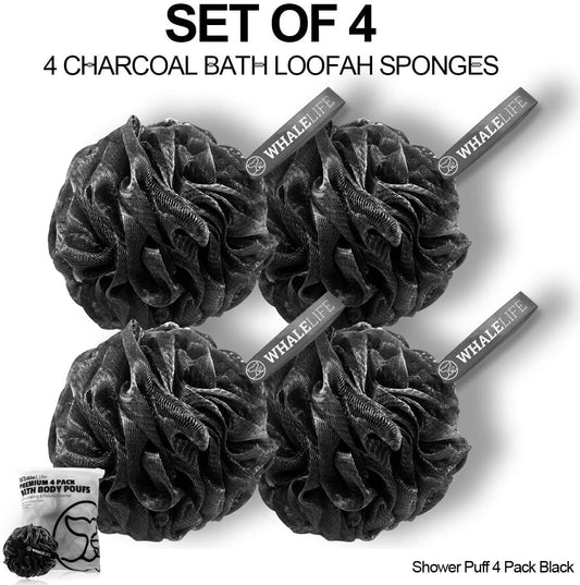 WhaleLife_Bath_Loofah_Sponge_for_Shower_-_Body_Scrubber_4-Pack_Black
