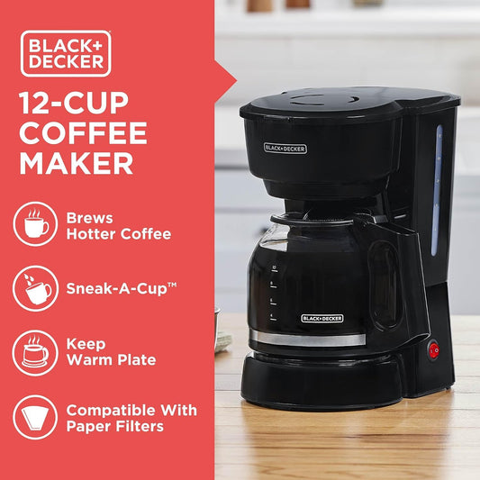 BLACK+DECKER_12-Cup_Coffee_Maker_with_Easy_On/Off_Switch,_Easy_Pour,_Non-Drip_Carafe_with_Removable_Filter_Basket,_Vortex_Technology,_Black