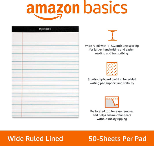 Amazon_Basics_Wide_Ruled_Lined_Writing_Note_Pads_for_Office_Supplies,_8.5"_x_11.75",_White,_12-Pack_of_50_Perforated_Sheets