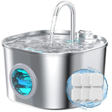 Cat Water Fountain Stainless Steel, Pet Fountains for Cats, Dog Indoor