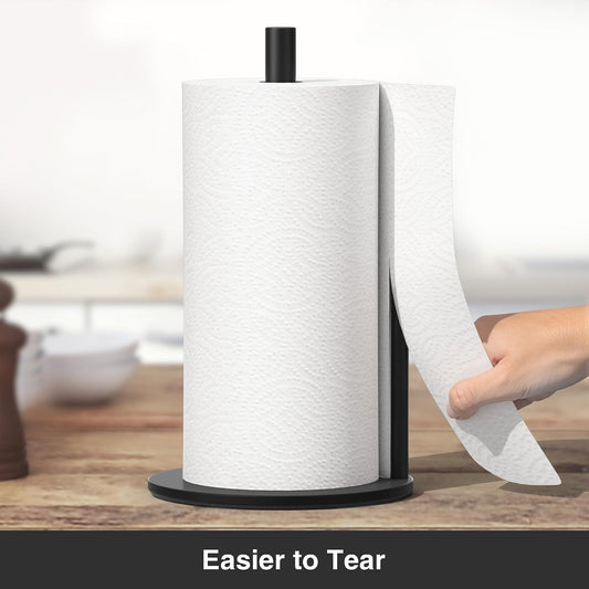 Paper_Towel_Holder_Black_Stainless_Steel_Kitchen_Countertop_Roll_Organizer