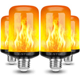 Upgraded Flame Light Bulbs, Modes Flickering Light Bulb Outdoor with Upside Down Effect, E26 Base Flame Bulb for Christmas Decorations Outdoor, Halloween Lights, Party Decor