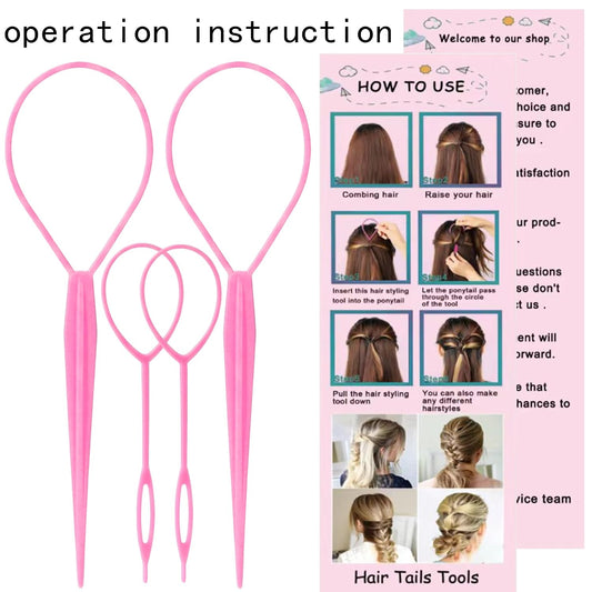 ZVOREI_8Pcs_Hair_Brushes_Set_wit,_Pink_4Pcs_Topsy_Hair_Tail_Tools