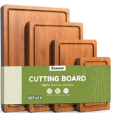 Set Deep-Carbonized Bamboo Cutting Board for Kitchen