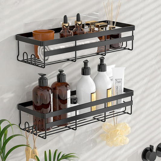 WOWBOX_2_Pack_Adhesive_Shower_Caddies,_No_Drill_Bathroom_Shelves,_Large