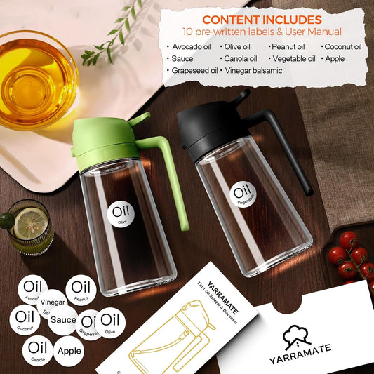 YARRAMATE_16_oz_2-in-1_Glass_Olive_Oil_Sprayer_for_Cooking,_Black