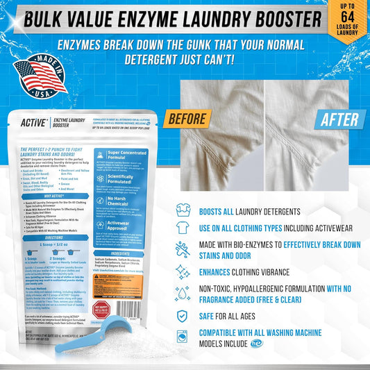 Enzyme_Laundry_Booster_Odor_Remover_-_2_lbs_Unscented_Enzymatic_Clothes_Stain_Cleaner_Powder,_Natural_Deodorizer_with_Bio_Active_Enzymes,_Detergent_Additive_Eliminator_for_Sweat,_Oil,_Blood_-_64_Loads