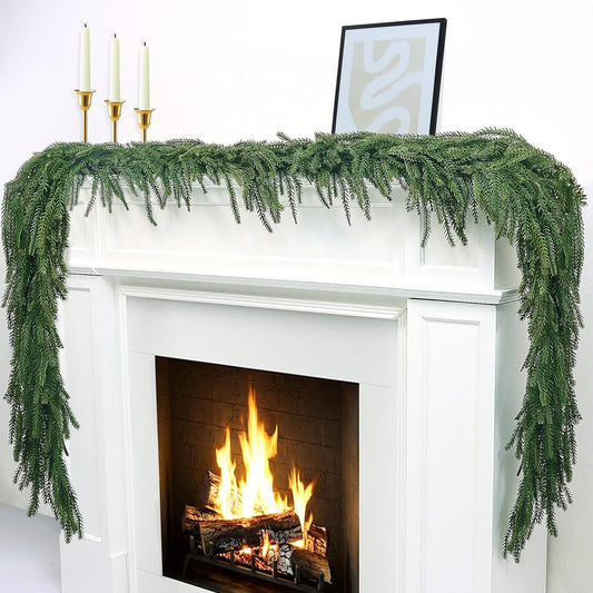 6Ft_2Pcs_Artificial_Norfolk_Pine_Garland,_Real_Touch_Faux_Greenery_for_Fireplace_Mantel_Staircase_Wall,_Christmas_Hanging_Indoor_Outdoor_Decor