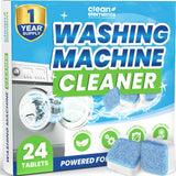 Washing Machine Cleaner & Descaler Tablets, HE Washer Deep Cleaning