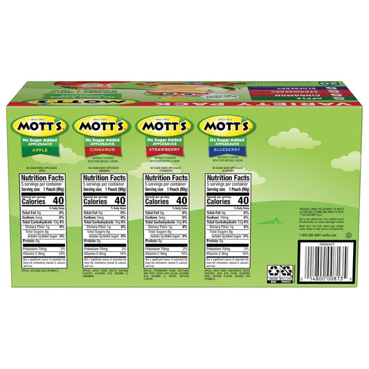 Mott's_No_Sugar_Added_Applesauce_Variety_Pack,_3.2_Oz_Pouches,_20_Count
