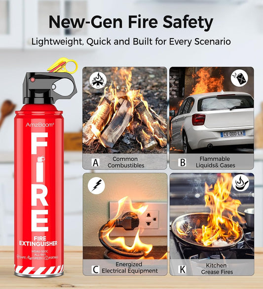 AmzBoom_2-Pack_Fire_Extinguisher_for_Home,_Kitchen,_Car,_and_Grill_with_Mounting_Bracket–_Extinguishing_Spray,_Compact_A,_B,_C,_K_–_Eco-Friendly,_Prevents_Reignition.