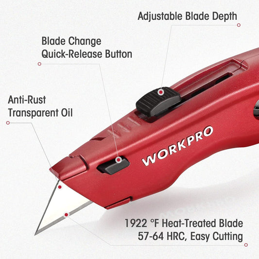 WORKPRO_Premium_Utility_Knife,_Retractable_All_Metal_Heavy_Duty_Box_Cutter,_Quick_Change_Blade_Razor_Knife,_with_10_Extra_Blades