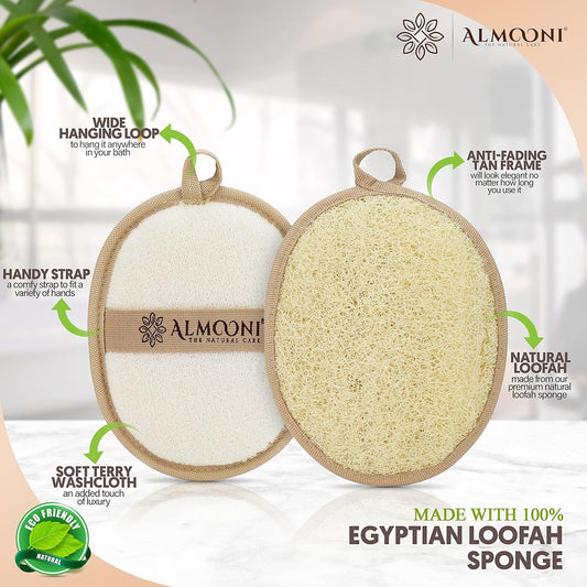 Almooni_Natural_Loofah_Exfoliating_Body_Scrubber,_Shower_Sponge_2_Count