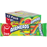 Airheads Xtremes Belts Blue Raspberry Candy, 18 Individually Wrapped 2 oz Chewy Belts – No Melt Road Trip Travel Snack for Cars Campers and Picnics