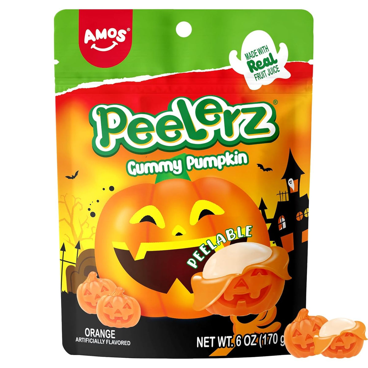 Amos Halloween Body Part Gummies – Hygienic Single-Serve Candy for Children's Birthday Parties, Classroom Goody Bags & Doorstep Treats