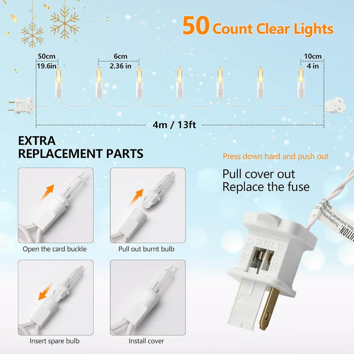 Brightown White Wire Mini Strand Lights 13ft – Gentle Warm Glow for Bedroom Sanctuary, Yoga Space & Stress-Relief Evening Practice