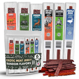 Buffalo Bob's Exotic Meat Jerky – Unique Birthday & Holiday Gift Basket for Him, 6-Pack Sampler