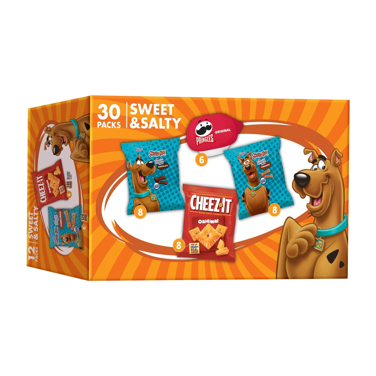 Cheez-It, Pringles & Scooby-Doo Sweet and Salty Snacks Variety Pack, 28oz Box (30 Count)