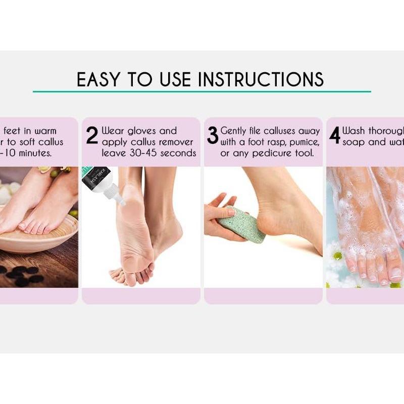 compatible with both gel softening and physical pumice buffing for complete removal