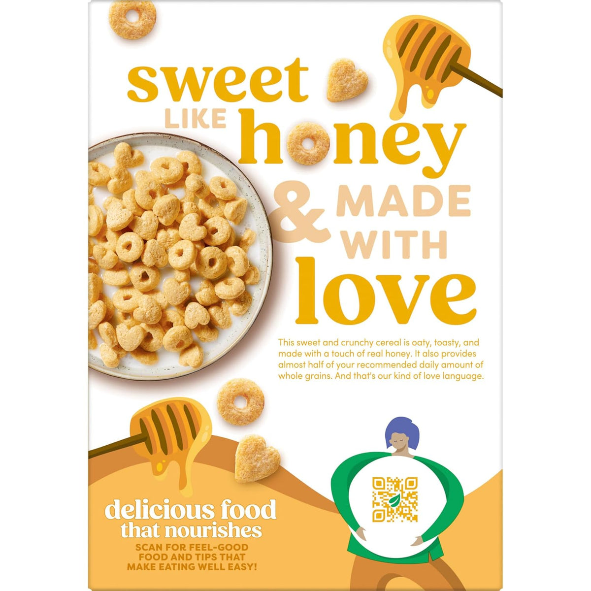 Kashi Non-GMO Honey Cereal – Sweet Heart-Shaped Breakfast the Whole Family Will Love, 13.6oz Box