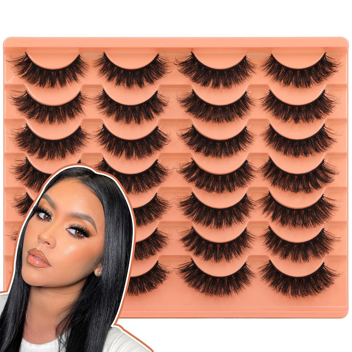 Losha Lightweight Vegan Lashes – Comfortable Reusable Strips for All-Day Wear Without Irritation