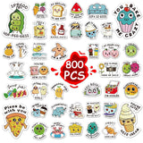 Wakawaga 800pcs Motivational Stickers – Study Reward Pack for Planners, Homework Folders, and Student Desks
