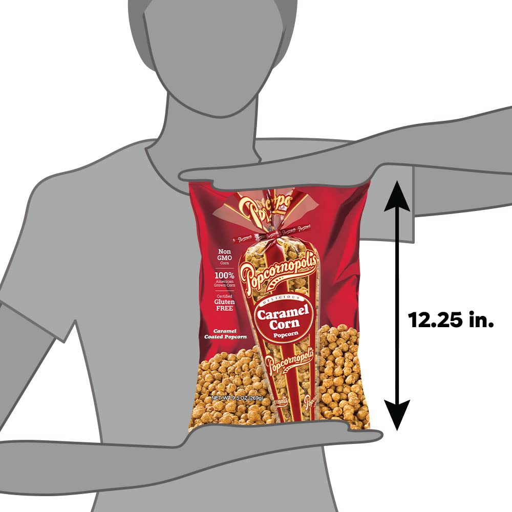 Popcornopolis Caramel Popcorn – Romantic Valentine's Day Gift for Him or Her, Gourmet Sweet Indulgence