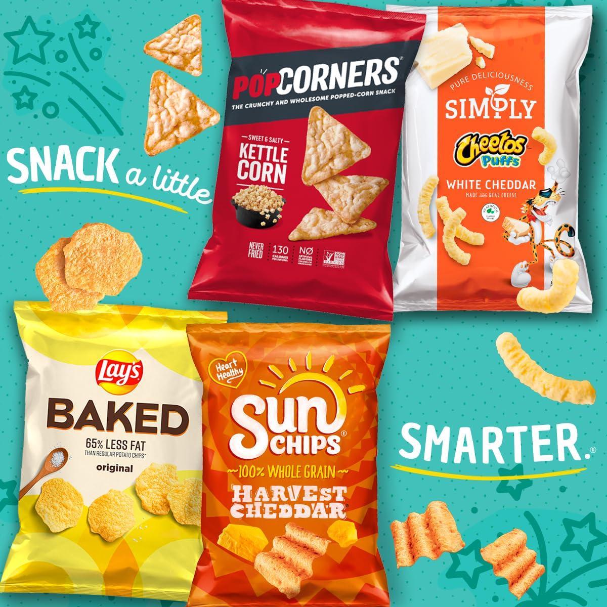 Smartfood Popcorn Variety Pack – Get Well Soon & Office Welcome Gift with Three Flavors, 40 Single-Serve Bags