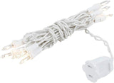 Novelty Lights Backyard Event Lights for Outdoor Tabletop Trees and Aisle Decor, 10 Clear Incandescent Mini Bulbs on White Wire
