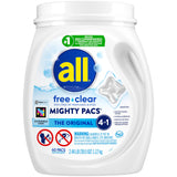 All Mighty Pacs Free Clear – Fragrance-Free Laundry Detergent for Mindful Wellness Rituals at Home