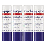 Aquaphor Lip Repair Stick with Jojoba Oil and Shea Butter – Portable Lip Balm for Patio and Outdoor Dining Days, 4-Pack