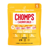 CHOMPS MINI Turkey Jerky Sticks – Top 9 Allergen Free Lunchbox Snack for School and After-School, Original Turkey