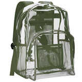 Vorspack Clear Backpack Heavy Duty Smell-Free PVC See-Through Daypack for Campus Venue Entry - Black