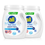 all free clear Mighty Pacs – Hypoallergenic Detergent for Sensitive Skin, Free of Perfumes and Dyes