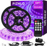 Blacklight LED Strip – Cool to Touch UV Light for Party and Bedroom Use, 60-Second Delay-Off Timer