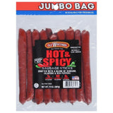 Old Wisconsin Hot & Spicy Sausage Snack Sticks – High-Protein Snack for Gym Bag and Meal Prep Fridge