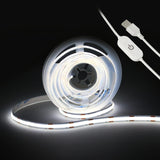 LuminStyle 5V COB LED Light Strip – Cool Surface Indoor Strip Safe Around Curtains, Toys, and Bedding