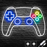 AQUOS Neon Signs Gamepad Wall Light – Low Heat LED Gamer Decor Safe for Late Night Gaming Sessions, USB Powered Neon Sign