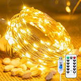 Minetom Twinkle Fairy Lights – Baby Shower Gift for New Moms, Gentle Warm White Night Light String with Remote and Built-in Timer